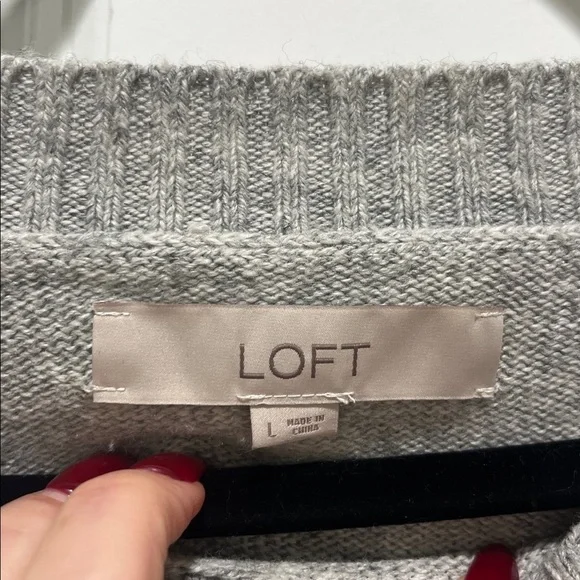 Loft Embroidered Floral Bird PEACOCKS Art deco Sweater Wool Blend L bell sleeves - Picture 5 of 11